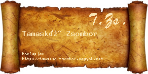 Tamaskó Zsombor névjegykártya